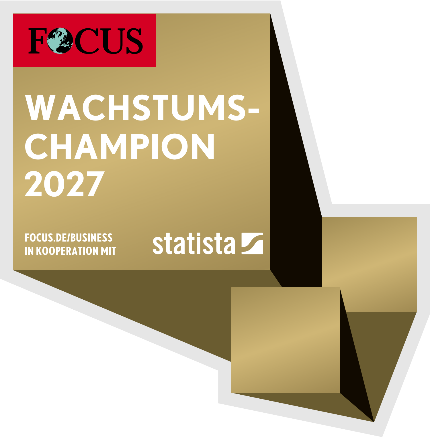 Siegel FOCUS Wachstumschampion 2027 in Kooperation mit Statista